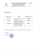 Liste délibérations séance du 6 février 2025.PDF